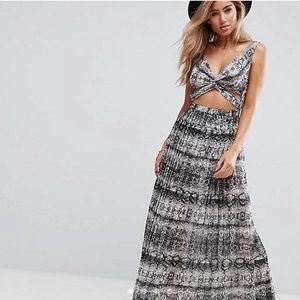 NWT ASOS Design Snakeskin Maxi Festival Dress